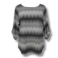 Croft & Barrow Women’s Geometric Print Convertible Sleeve Blouse – Size M