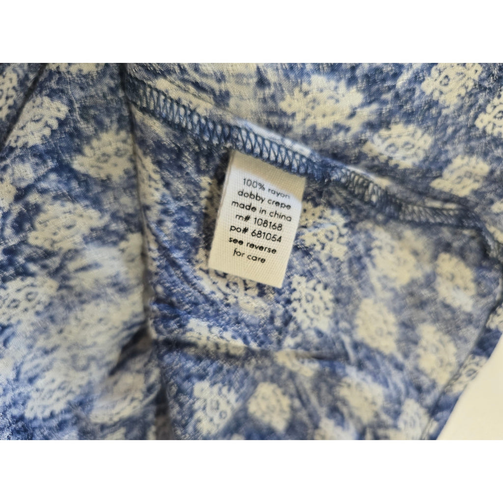 FULL TILT Juniors Blue Batik Print Dobby Crepe Skater Skirt | Size Large | New