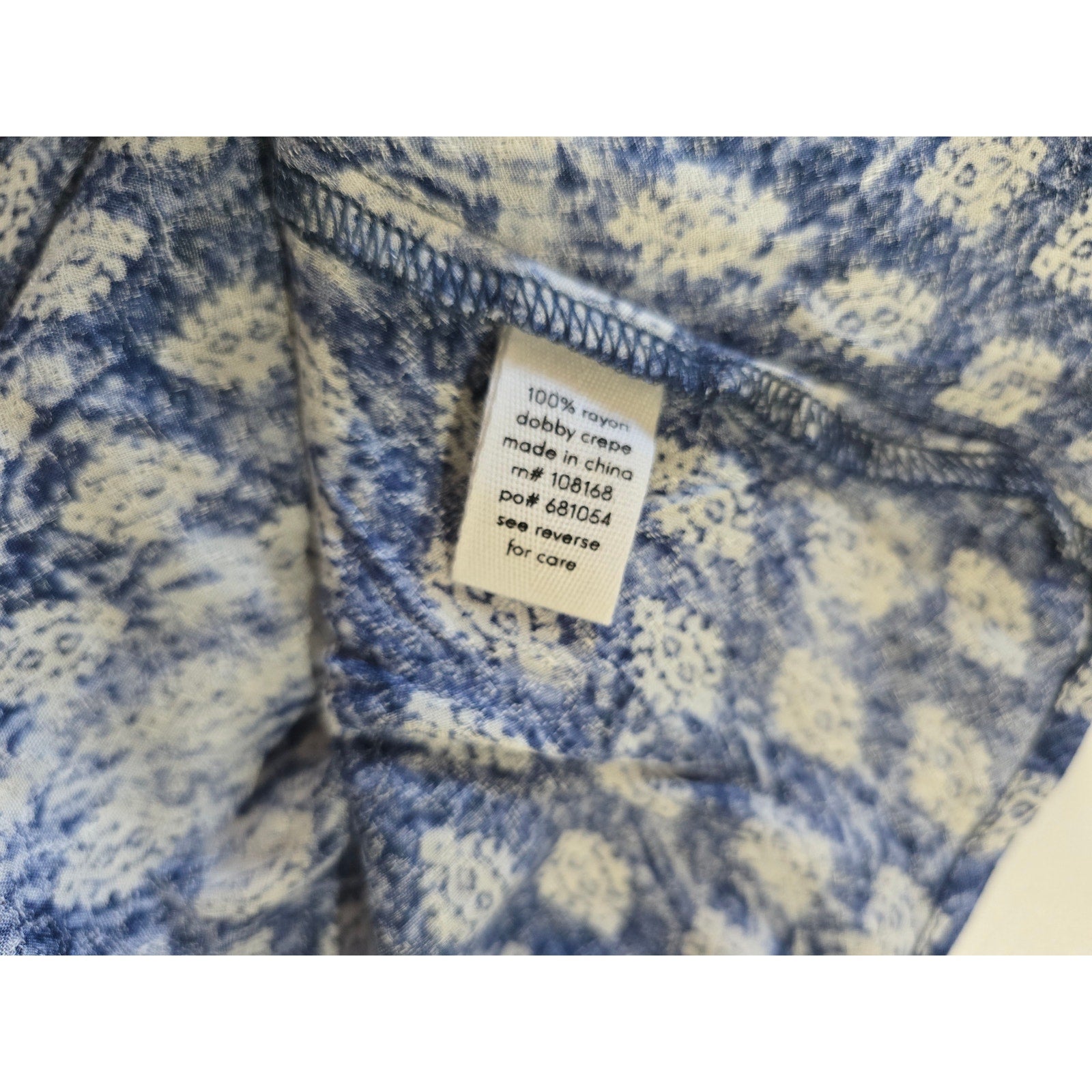 FULL TILT Juniors Blue Batik Print Dobby Crepe Skater Skirt | Size Large | New