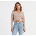 Wild Fable Women's Cropped Sherpa button-up top - xs