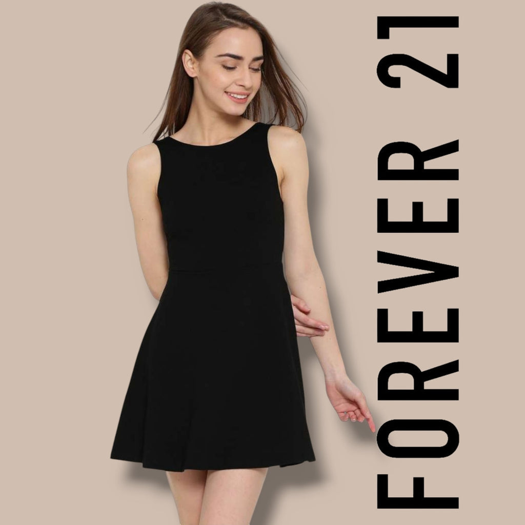 Forever 21 Women’s Black Sleeveless A-Line Skater Dress – Size Small