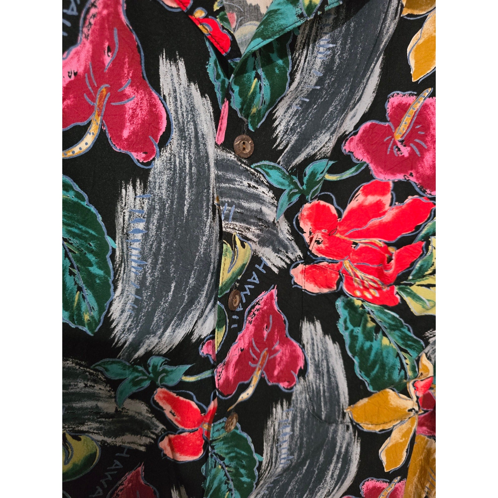Gary’s Island Vintage Hawaiian Floral Rayon Aloha Shirt – Large.