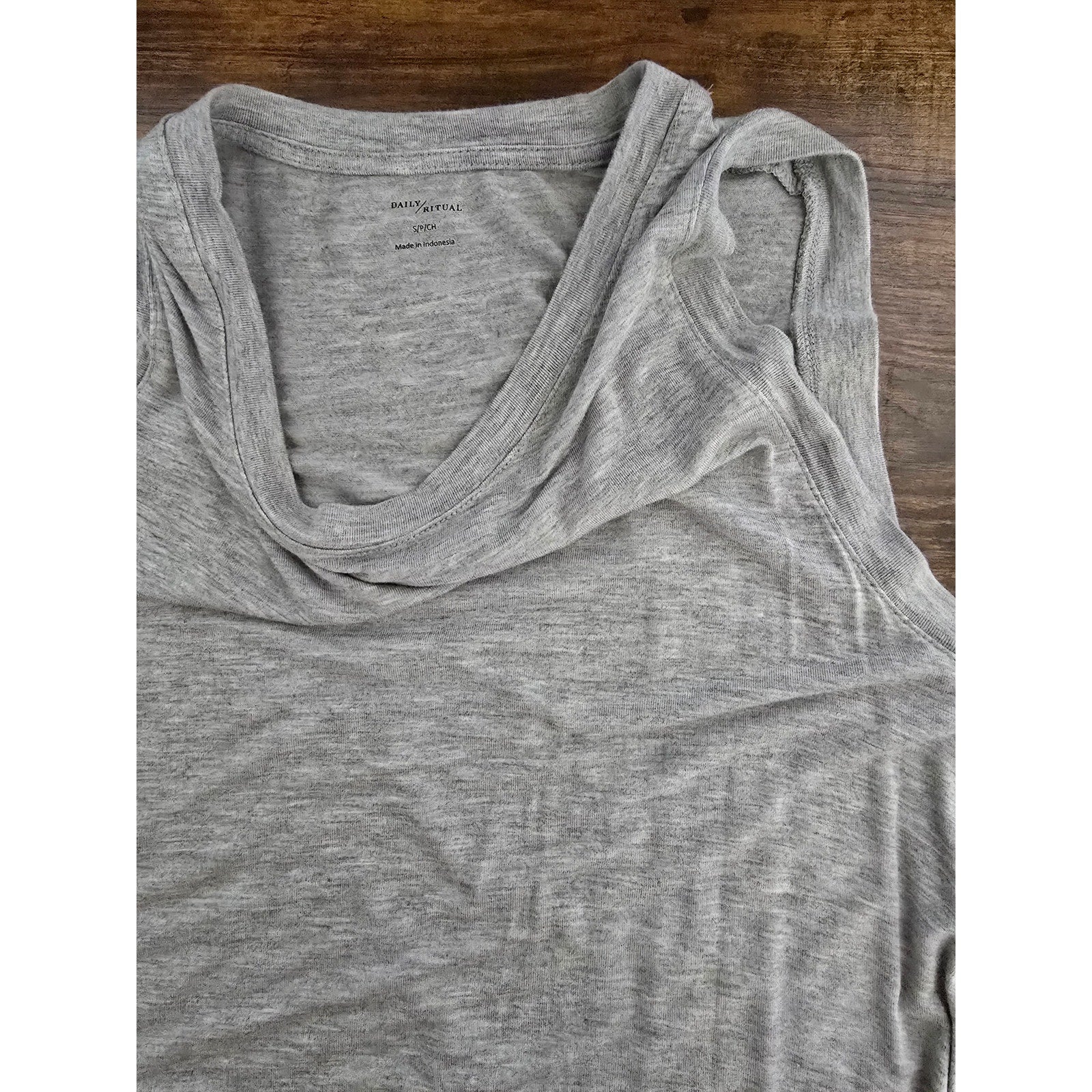Daily Ritual Women's Size Small Heather Grey Jersey Knit Sleeveless Swing Dress