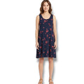 Amazon Essentials Women’s Navy Floral Sleeveless A-Line Dress – XS
