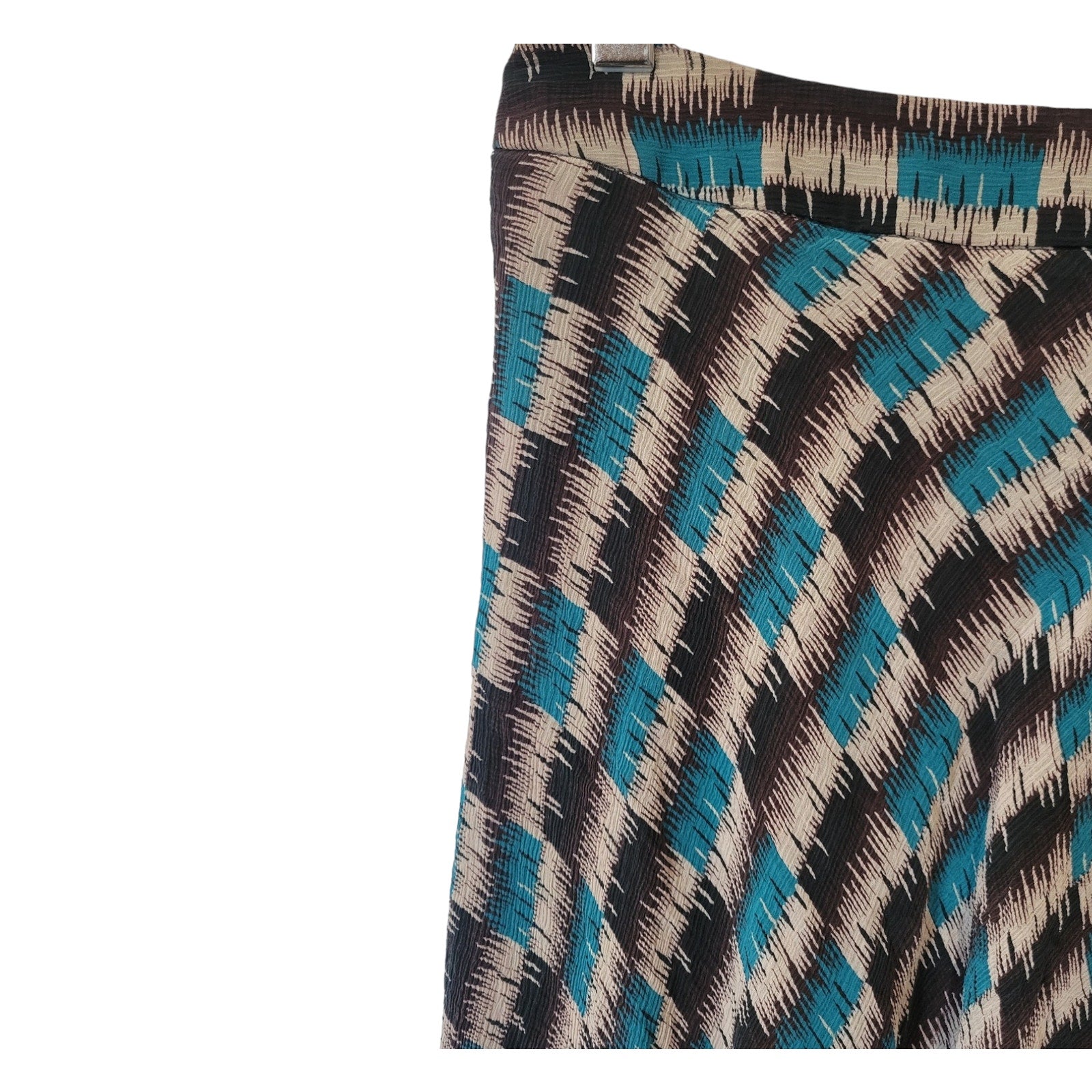 Jones New York Collection Women’s Petite Blue & Brown Layered Midi Skirt Size 6P