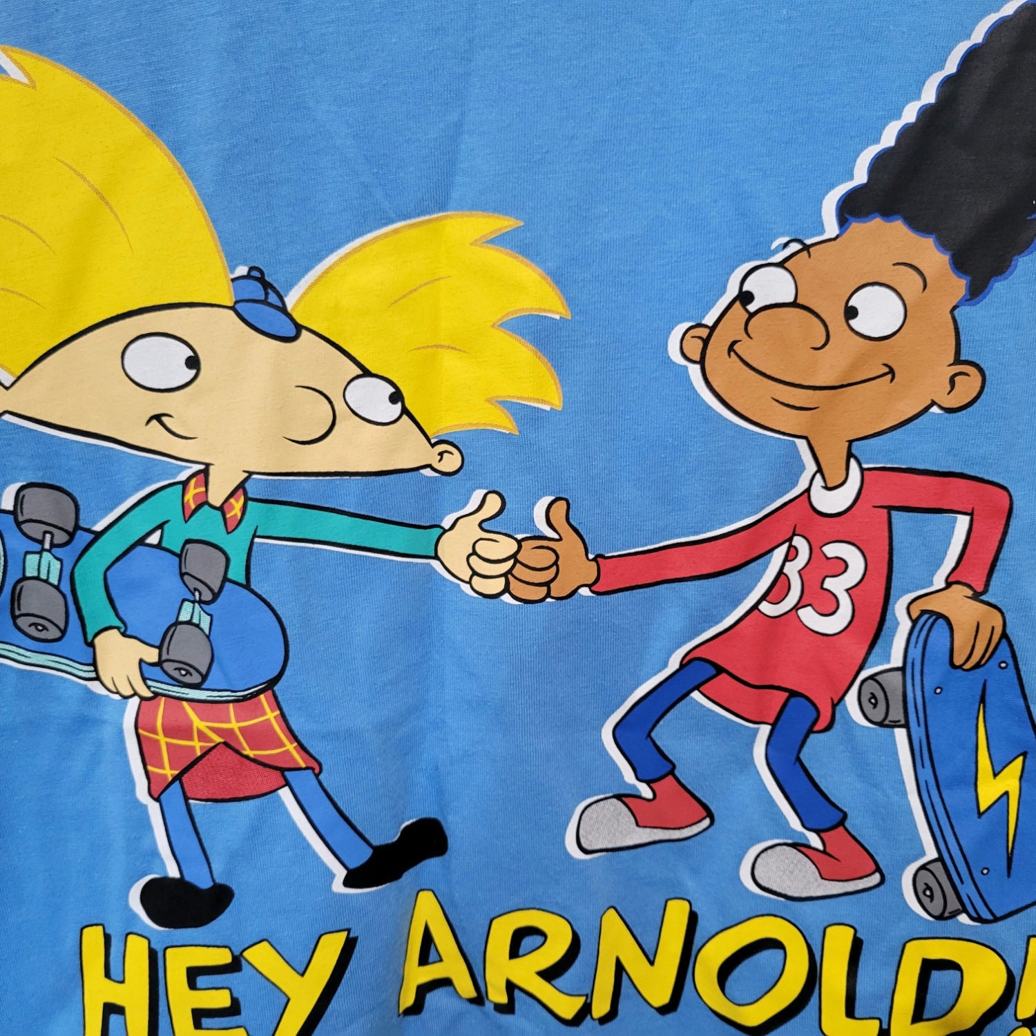 Nickelodeon Hey Arnold Women’s Blue Cropped Graphic T-Shirt – XXL new