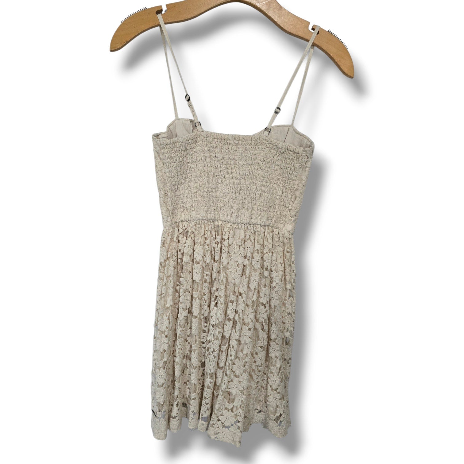 Abercrombie & Fitch Cream Floral Lace Bustier Mini Dress – Small