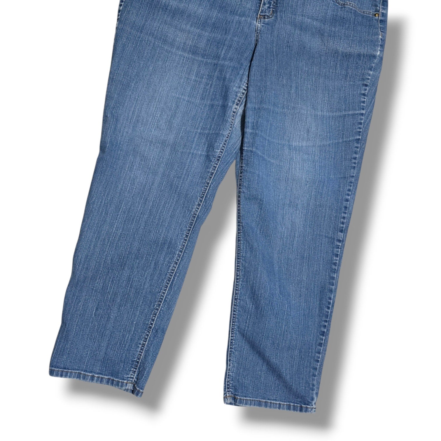 Just My Size JMS Women's 22W Stretch Classic Denim Medium Wash Straight Jeans