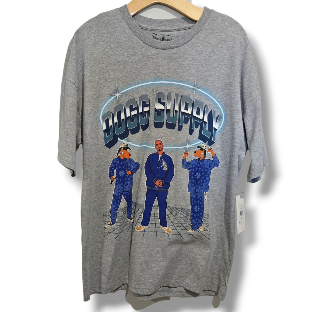 Dogg Supply by Snoop Dogg Men’s Gray Graphic Tee Small Cotton Blend NWT