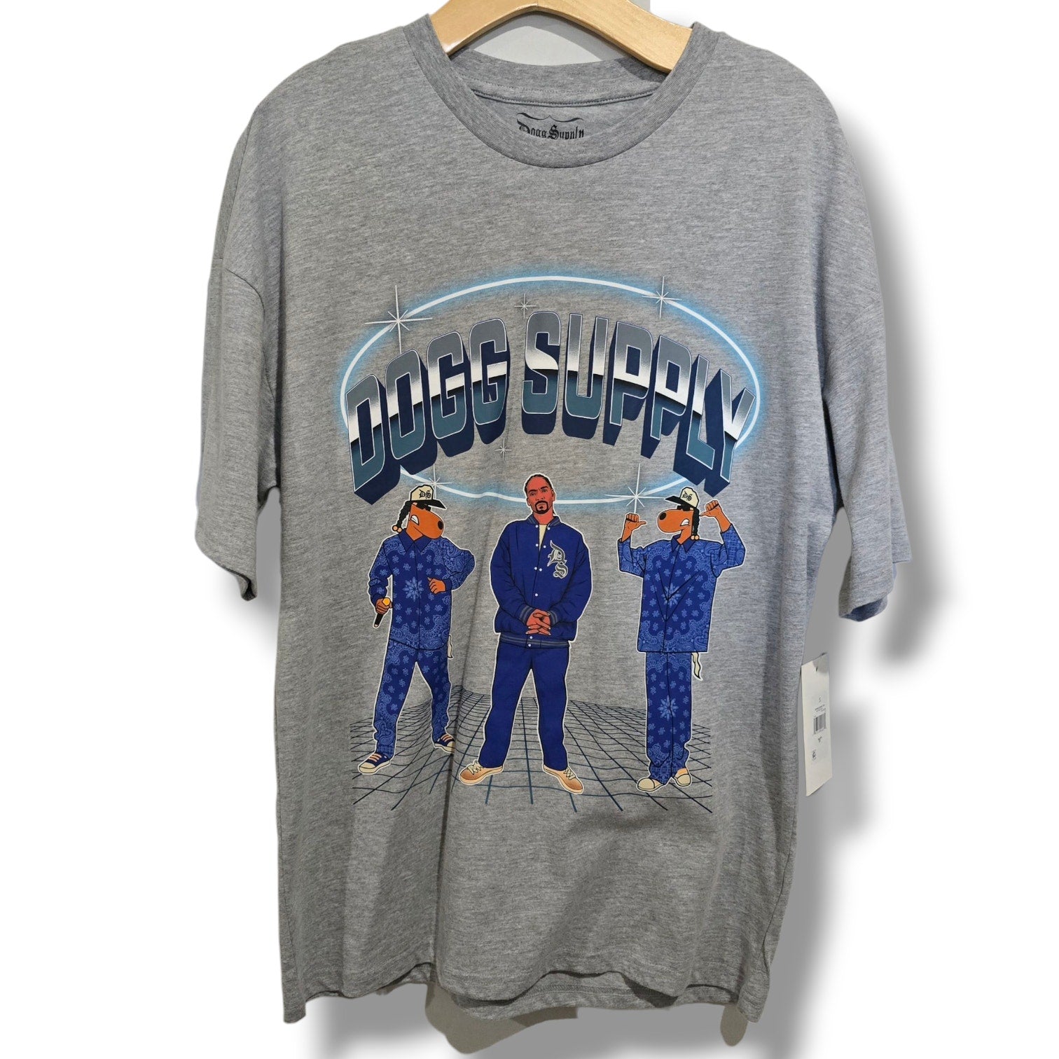 Dogg Supply by Snoop Dogg Men’s Gray Graphic Tee Small Cotton Blend NWT