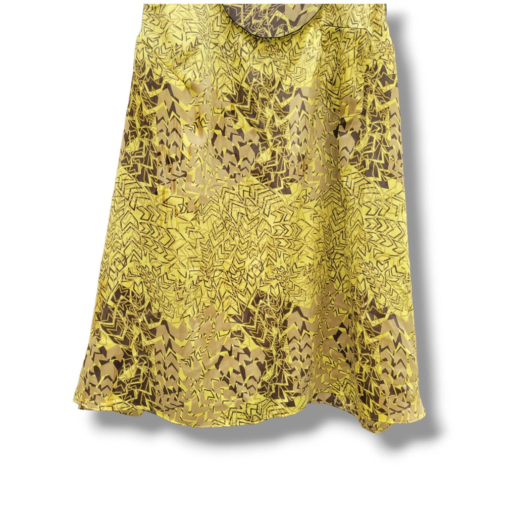 Beverly Drive Women’s Plus Size Yellow & Brown Sleeveless Tank Blouse- 24w/26w