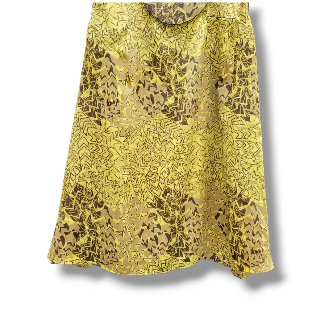 Beverly Drive Women’s Plus Size Yellow & Brown Sleeveless Tank Blouse- 24w/26w