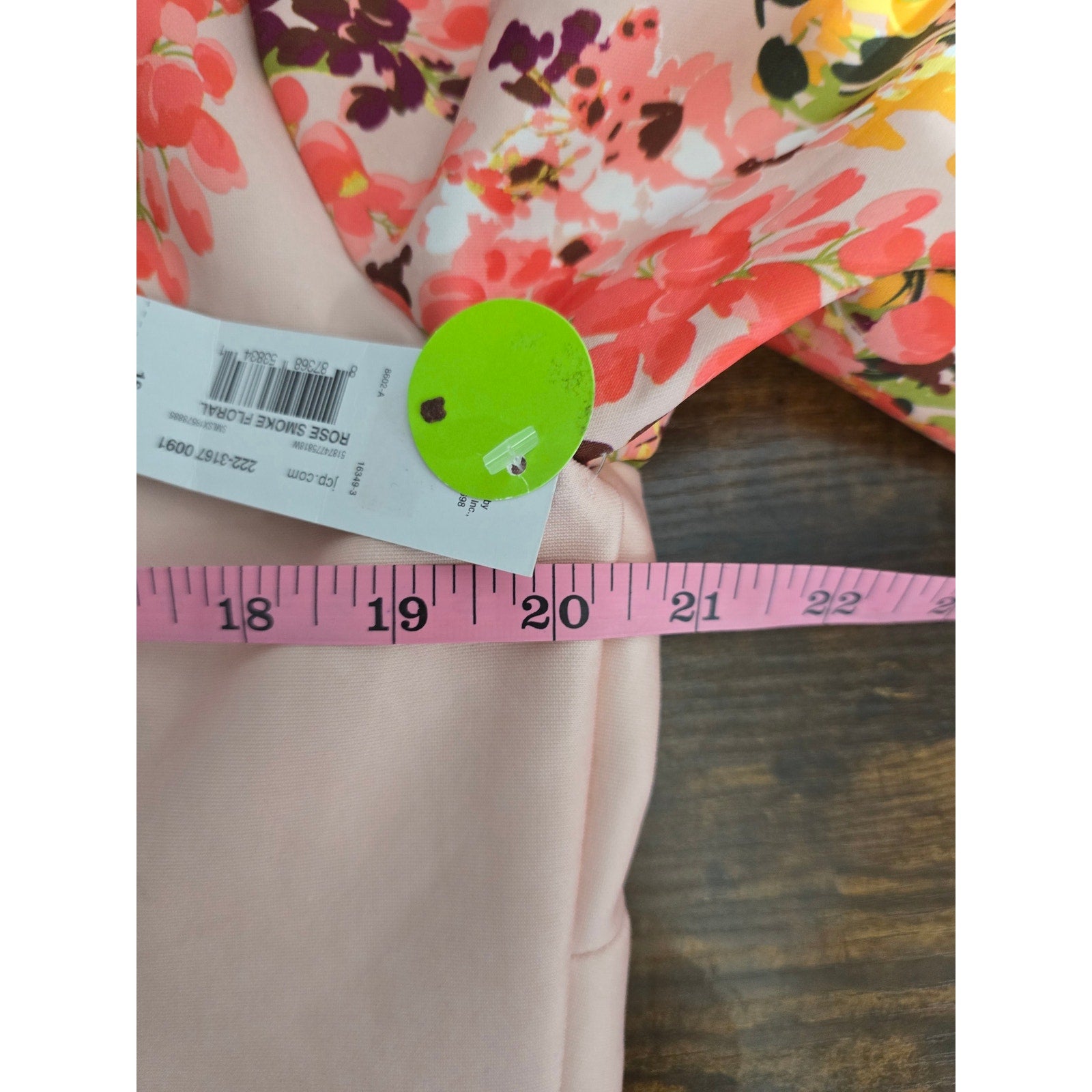 NWT Worthington Women's Size 16 Rose Smoke Floral 3/4 Sleeve Sheath Dress