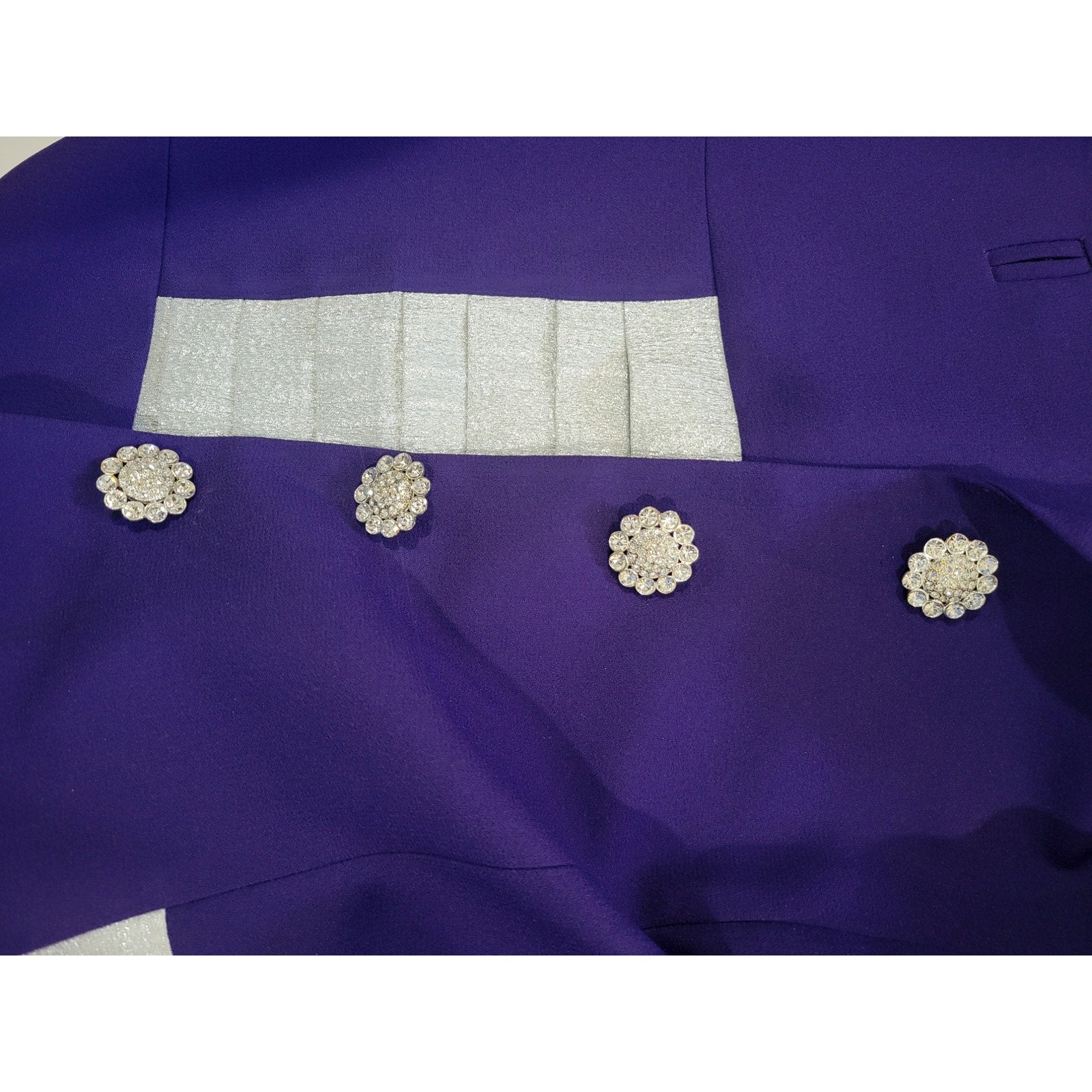 Night Studio New York 80s/90s Purple Blazer Jacket Metallic Bling Size 14