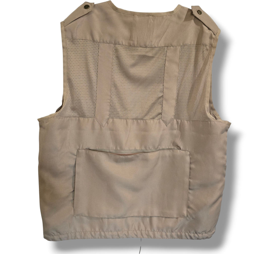 Humvee Men’s Khaki Safari Fishing Camping Utility Vest Cotton Blend Outdoor Gear