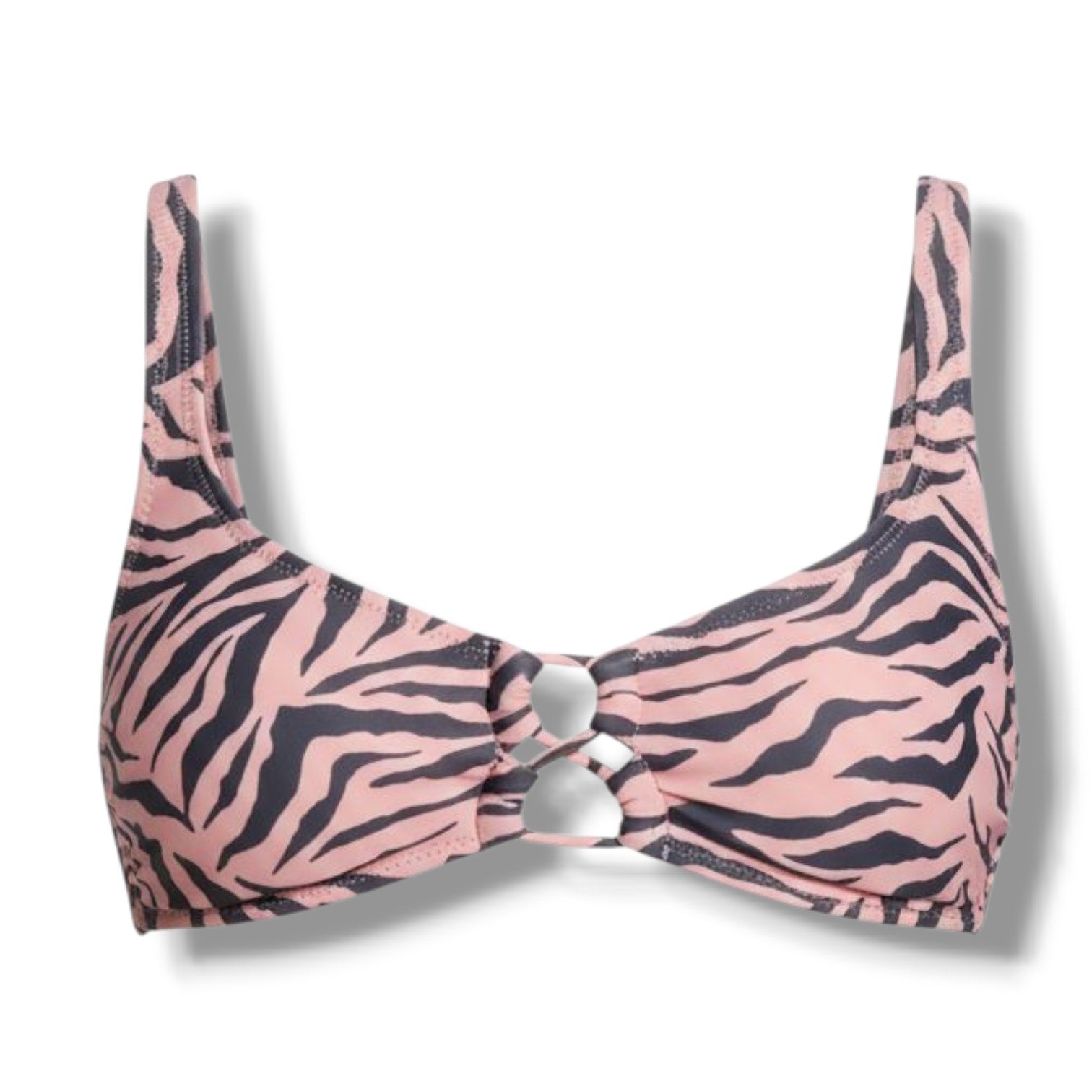 Xhilaration Juniors Pink Zebra Animal Print Bikini Swim Top – Size Small