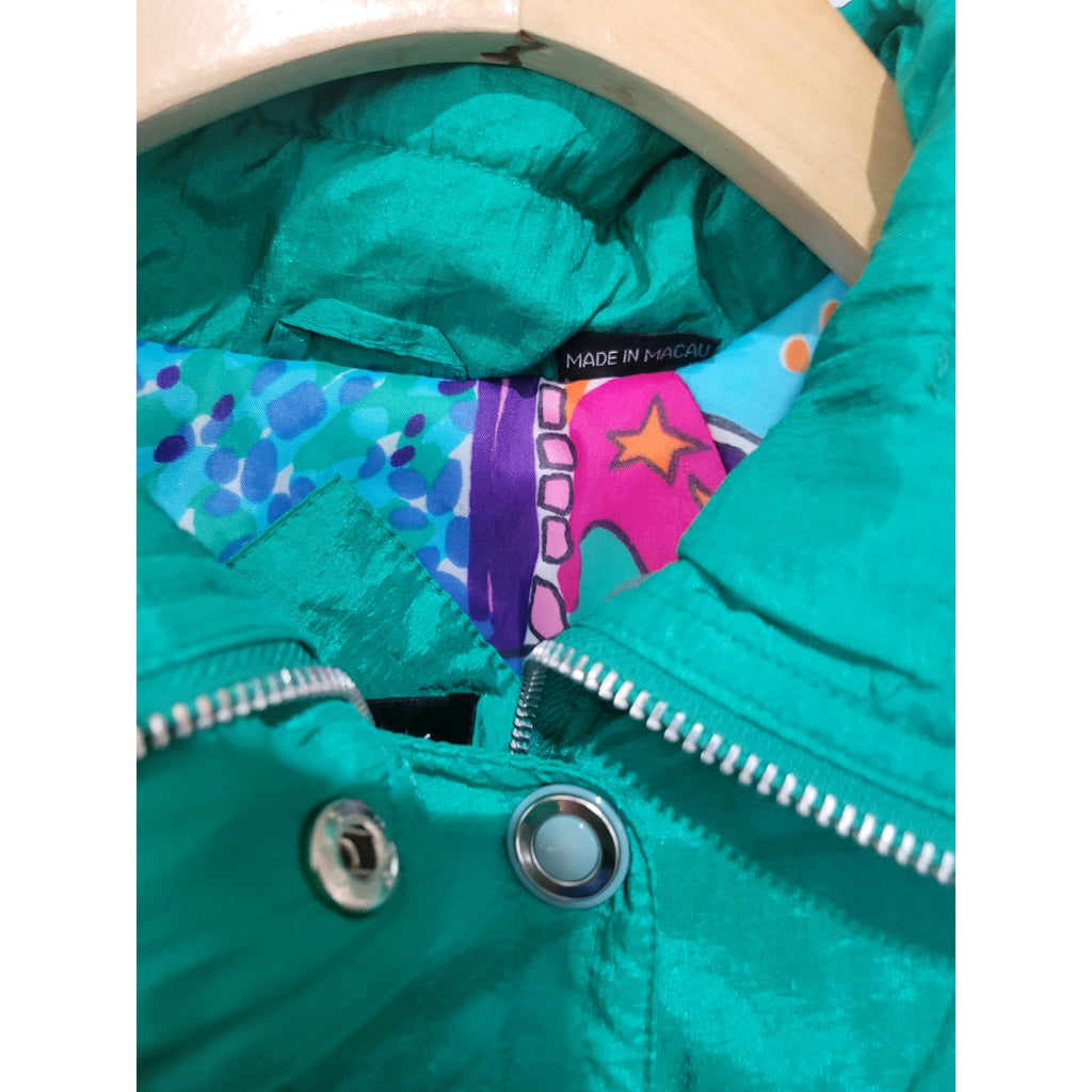 Andy Johns Vintage 90s Green Zip-Up puffer Jacket – Women’s Large