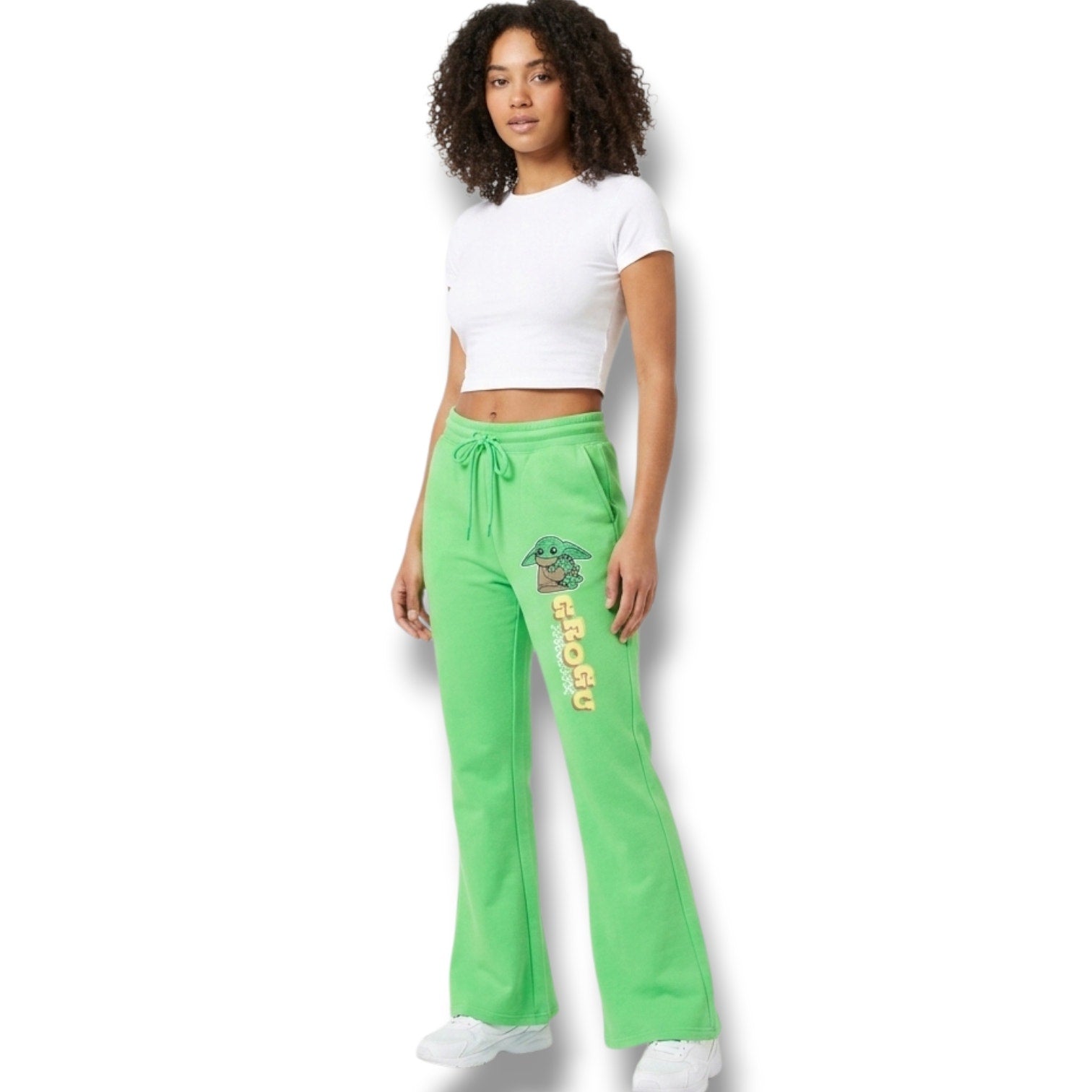 Disney Star Wars Women’s Grogu Baby Yoda Green Loungewear Pants – XS