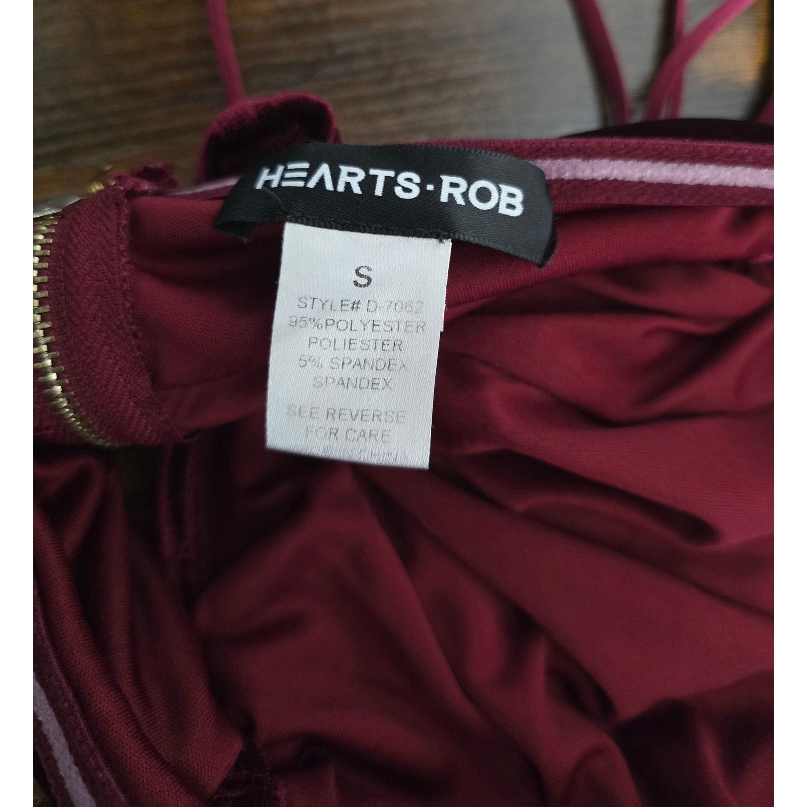 Hearts Rob Women's Size S Maroon Burgundy Velvet Corset Bustier Top