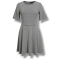 Apt. 9 Women’s Black & White Striped Fit & Flare Knit Dress – Size Medium