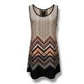 Julie’s Closet Women’s Multicolor Tribal Chevron Print Sleeveless Blouse Small