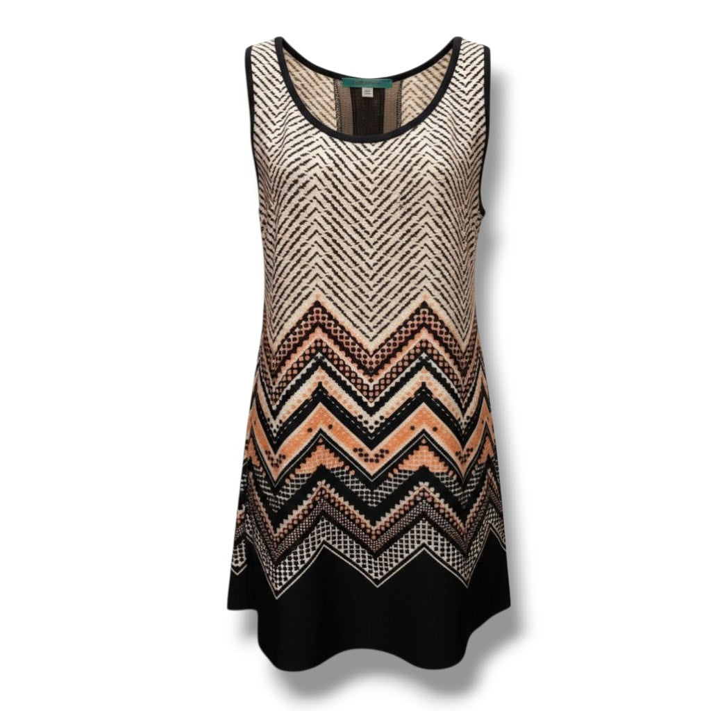 Julie’s Closet Women’s Multicolor Tribal Chevron Print Sleeveless Blouse Small