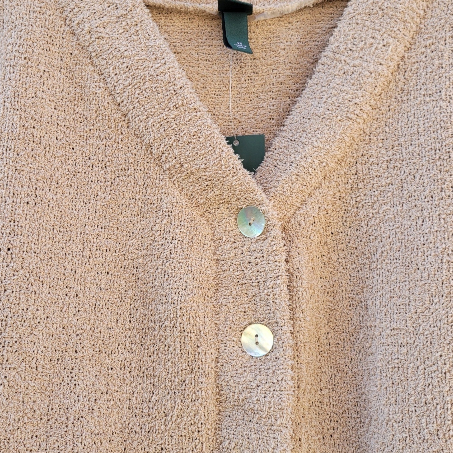 Wild Fable Women's Cropped Sherpa button-up top - xs