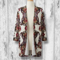 Chico's women's petites Paisley Open-Front Knit Duster Cardigan - small P (0P)