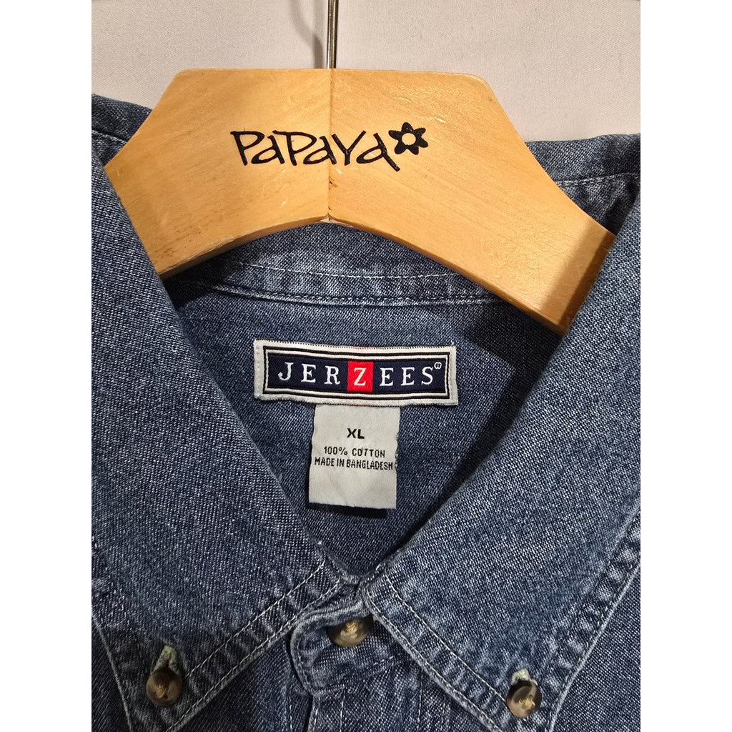 Branson MO Jerzees Denim Jean Shirt XL | Men’s 100% Cotton Button Down