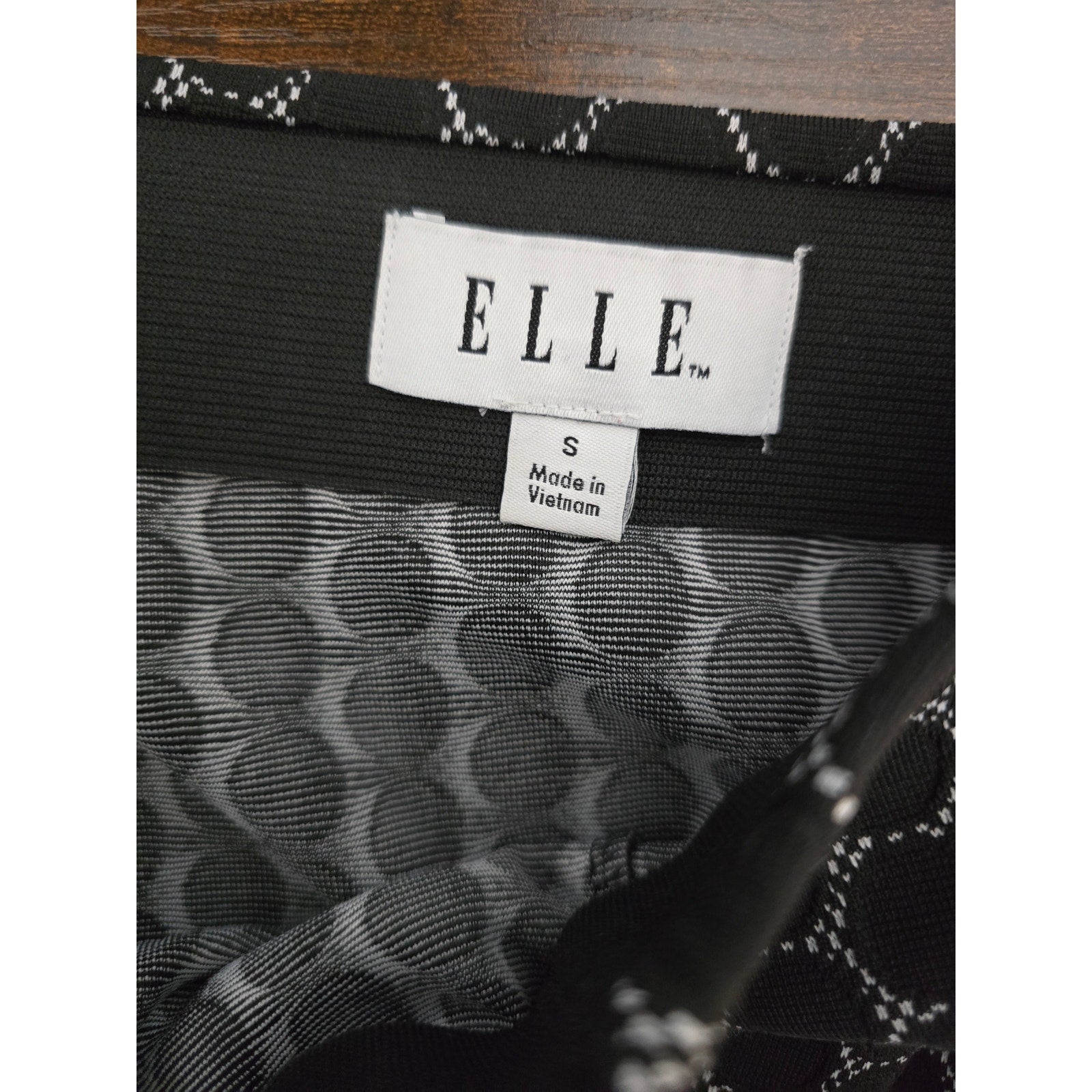 ELLE women's Black & White Geometric Honeycomb Pencil Skirt Size Small