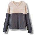 Women’s Ivory & Gray Colorblock Waffle Knit Sweater – Size Medium