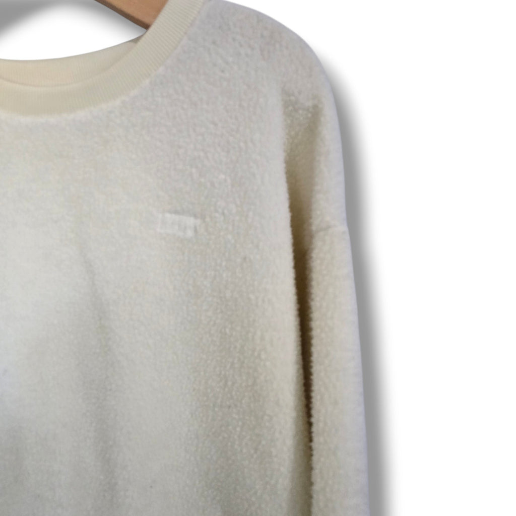 Levi's Cream Cozy Faux Fur Sherpa Crewneck Sweatshirt