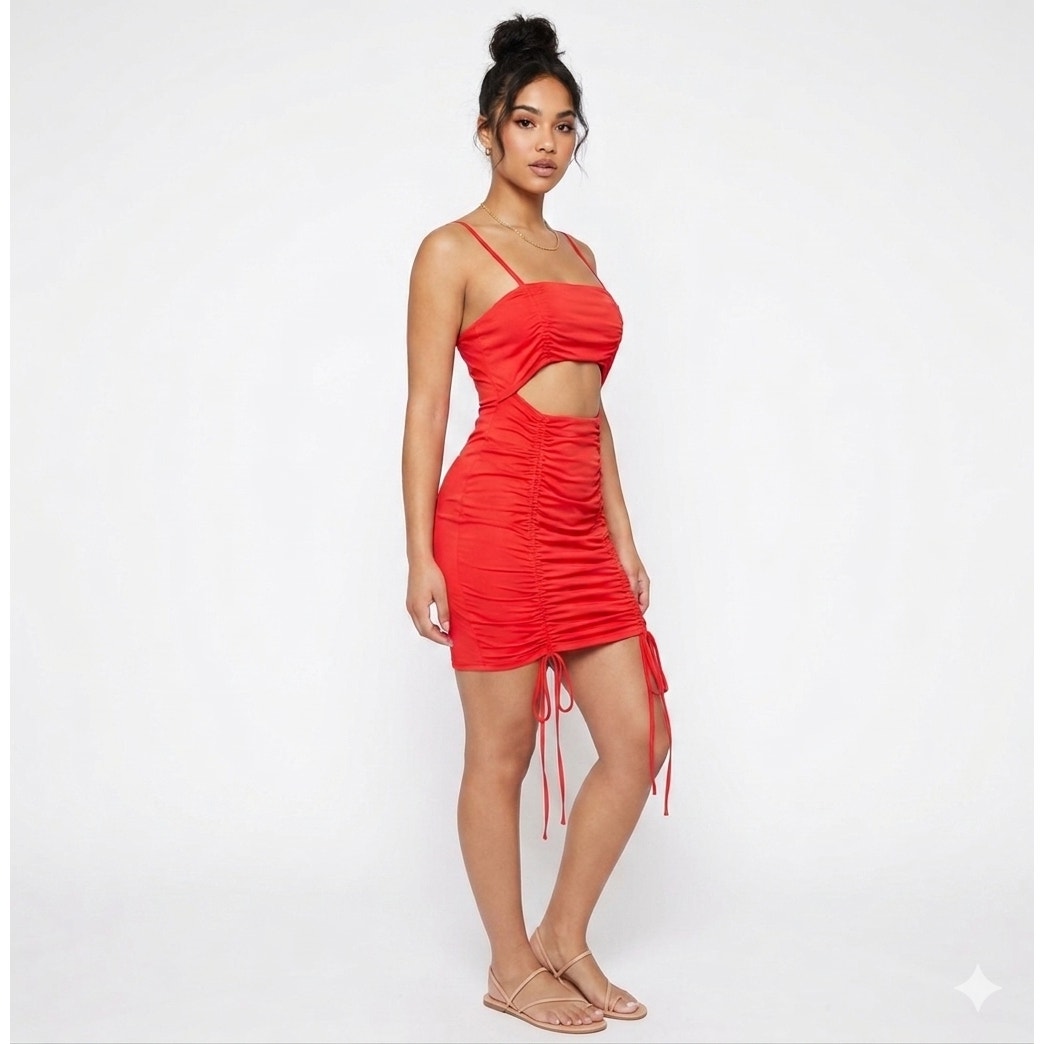 Wild Fable Women's cut out ruched dress  - medium