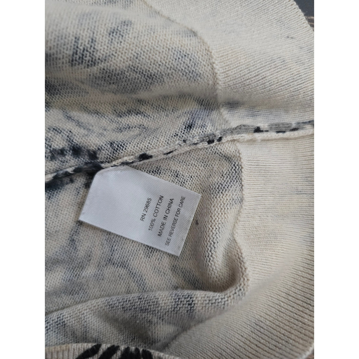 Pendleton 100% Cotton Feather Ikat Knit Sleeveless Sweater Tank Top Large