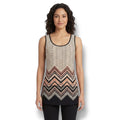 Julie’s Closet Women’s Multicolor Tribal Chevron Print Sleeveless Blouse Small