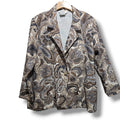 Blair Boutique Women's Size L Cocoa Paisley Single Button Blazer Jacket