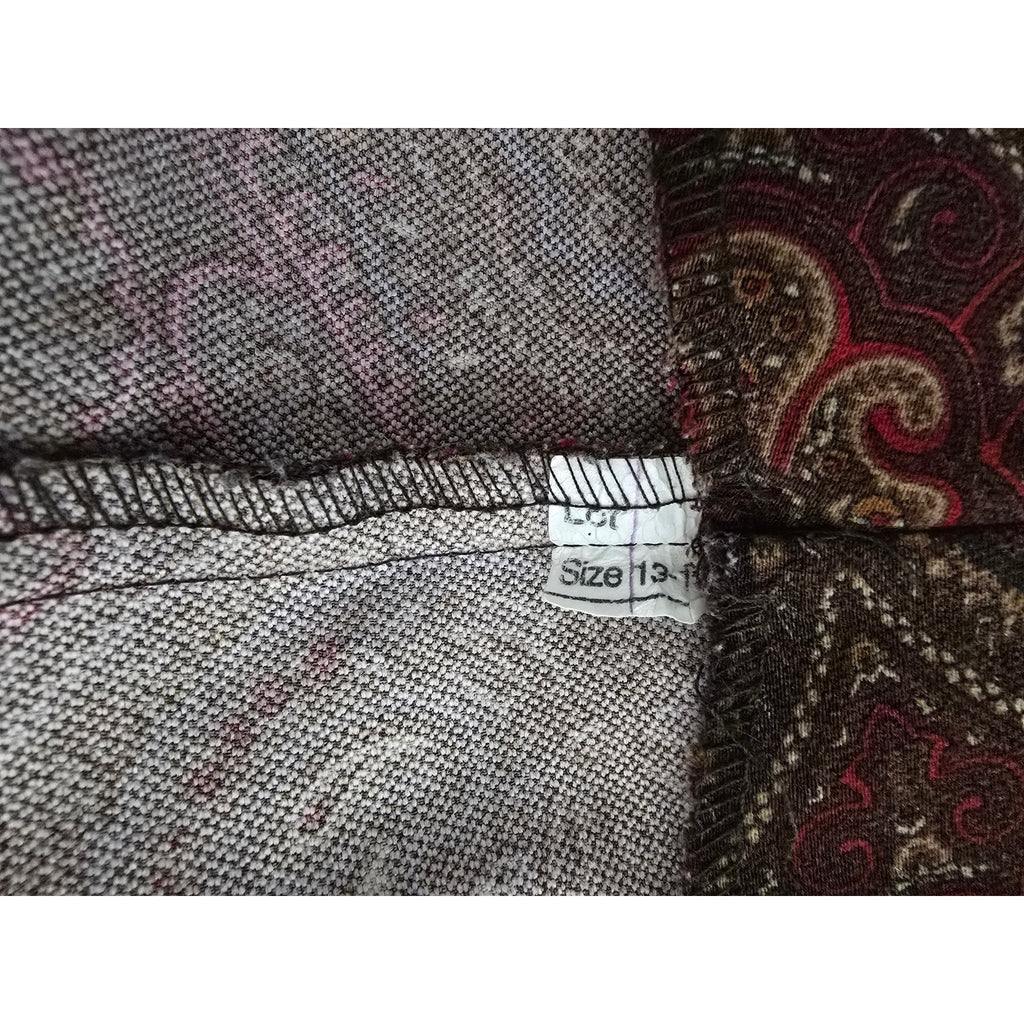 Vintage Briggs Women's Size 13/14 Brown Burgundy Paisley Tapestry Pencil Skirt