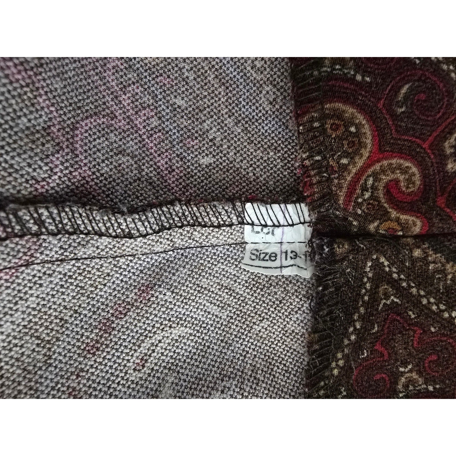 Vintage Briggs Women's Size 13/14 Brown Burgundy Paisley Tapestry Pencil Skirt