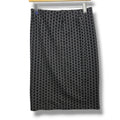 ELLE women's Black & White Geometric Honeycomb Pencil Skirt Size Small