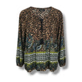 Melissa Paige Women’s petite Boho Mixed-Print Peasant Top – Gently Used - PM