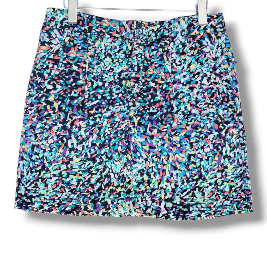Christopher & Banks Women’s Abstract Print Casual Skirt 8P Cotton Spandex Blend