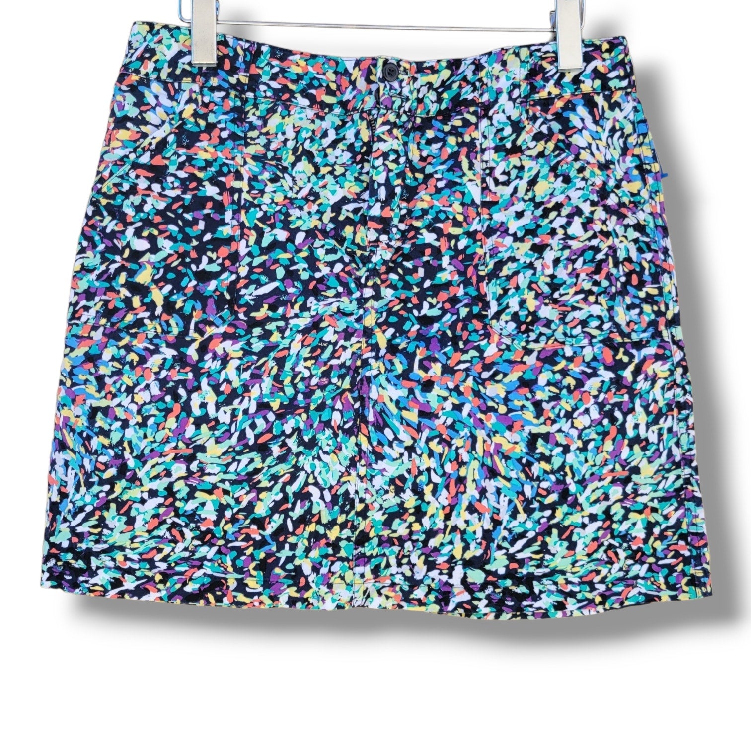Christopher & Banks Women’s Abstract Print Casual Skirt 8P Cotton Spandex Blend