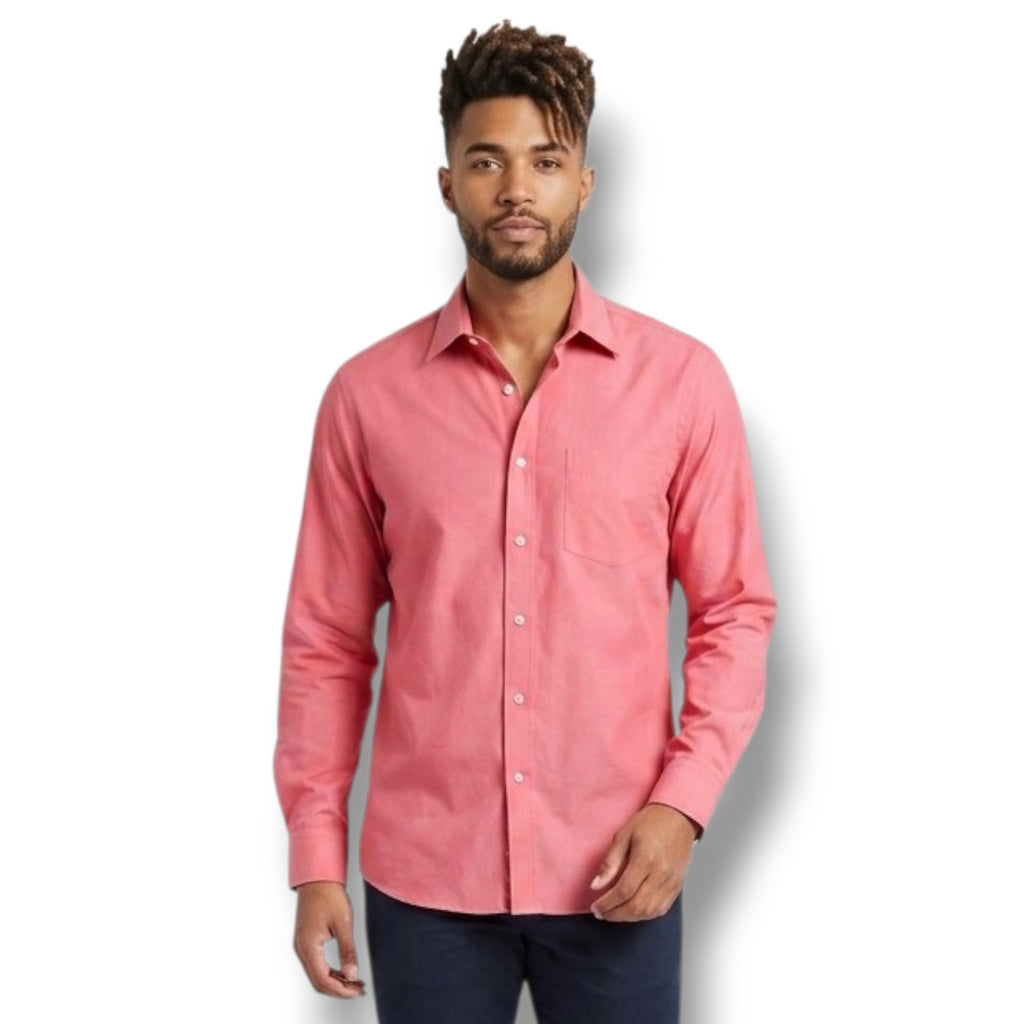 Nordstrom Men’s Shop Smartcare Pink Traditional Fit Dress Shirt – 17 37/38