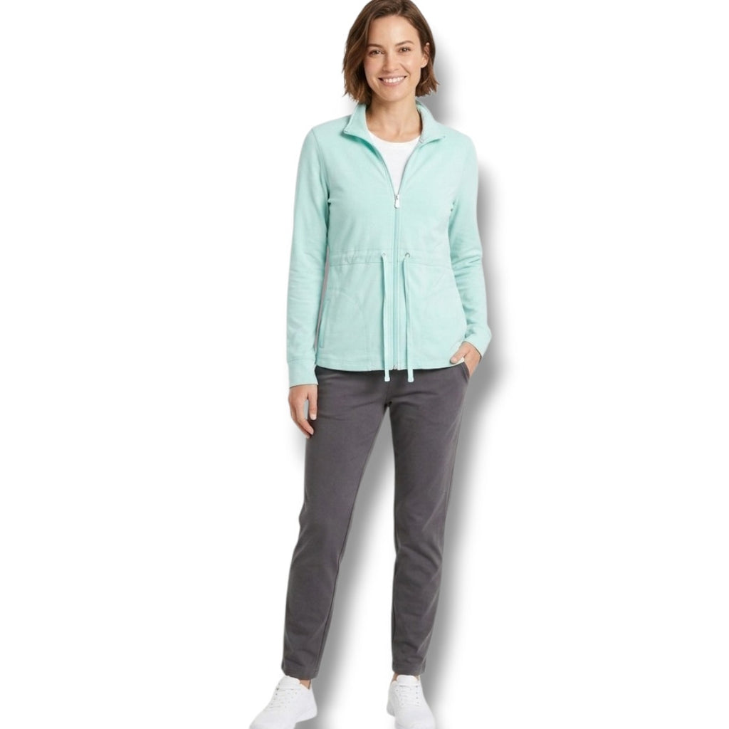 Danskin Now Mint Green Full-Zip Drawstring Active Jacket – Large