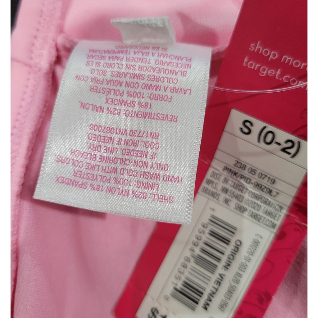 Xhilaration Juniors Pink Ruched Front Bralette Bikini Top – New, Nylon Blend