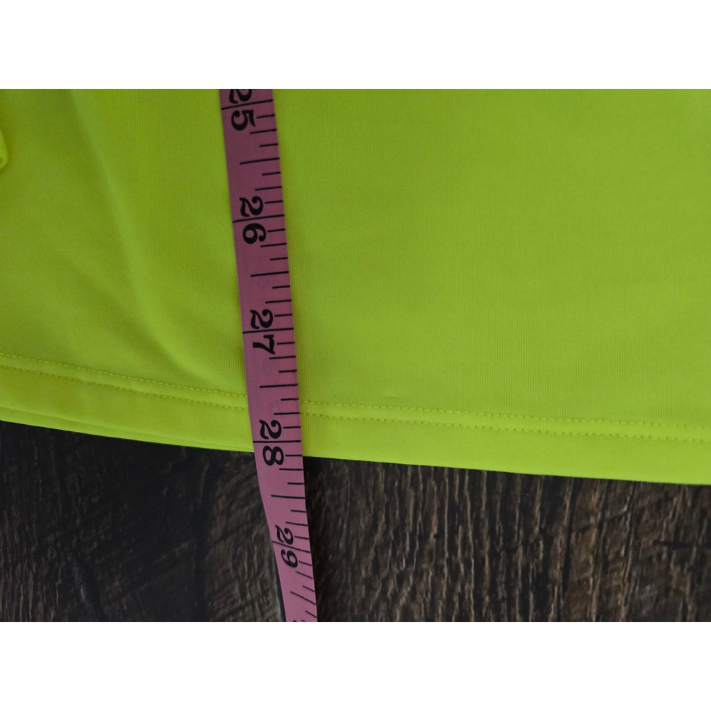 Under Armour HeatGear Fitted Long Sleeve Running Athletic Shirt Neon Yellow LG