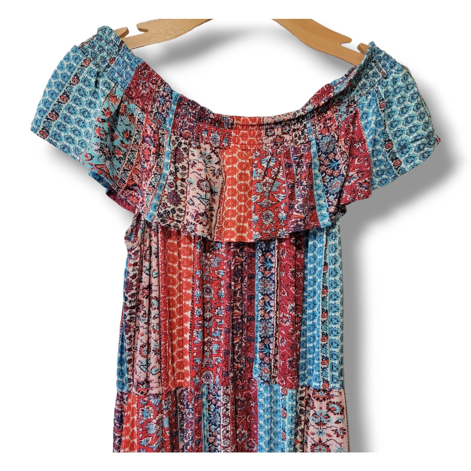 Xhilaration Juniors Multicolor Mixed Print Sleeveless Maxi Dress