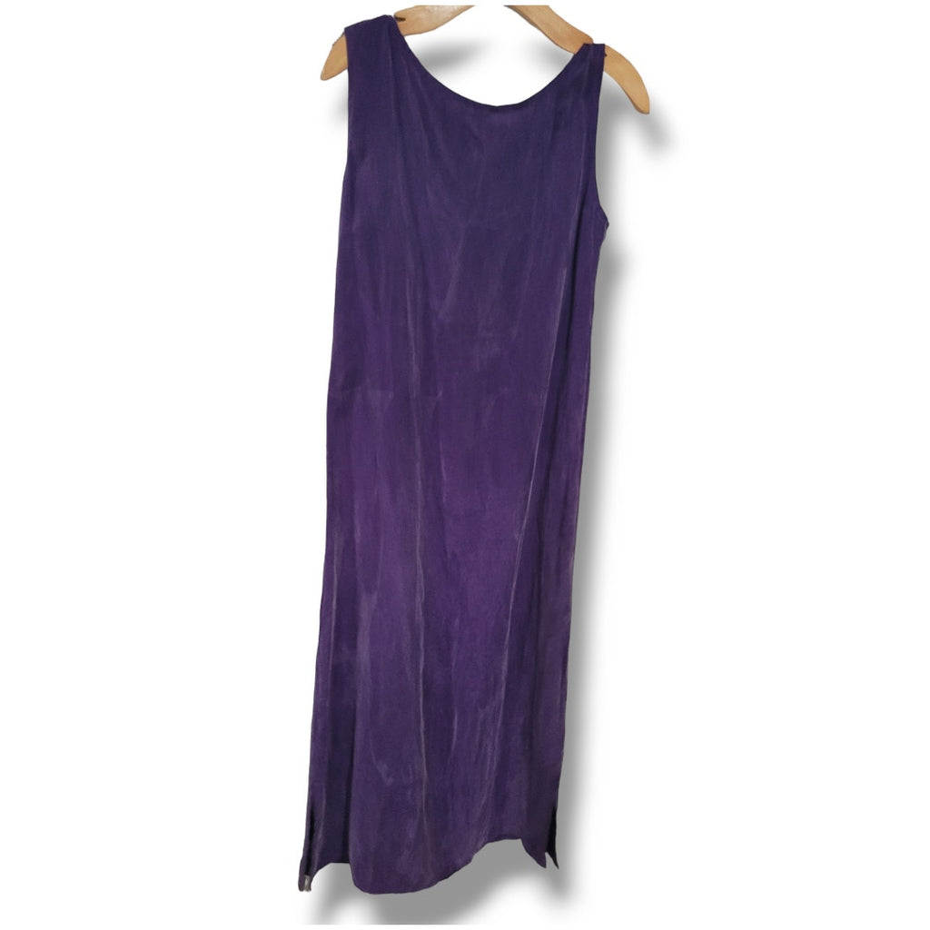 R&M Richards by Karen Kwong Women’s Purple Vintage Sleeveless Maxi Dress Sz 8