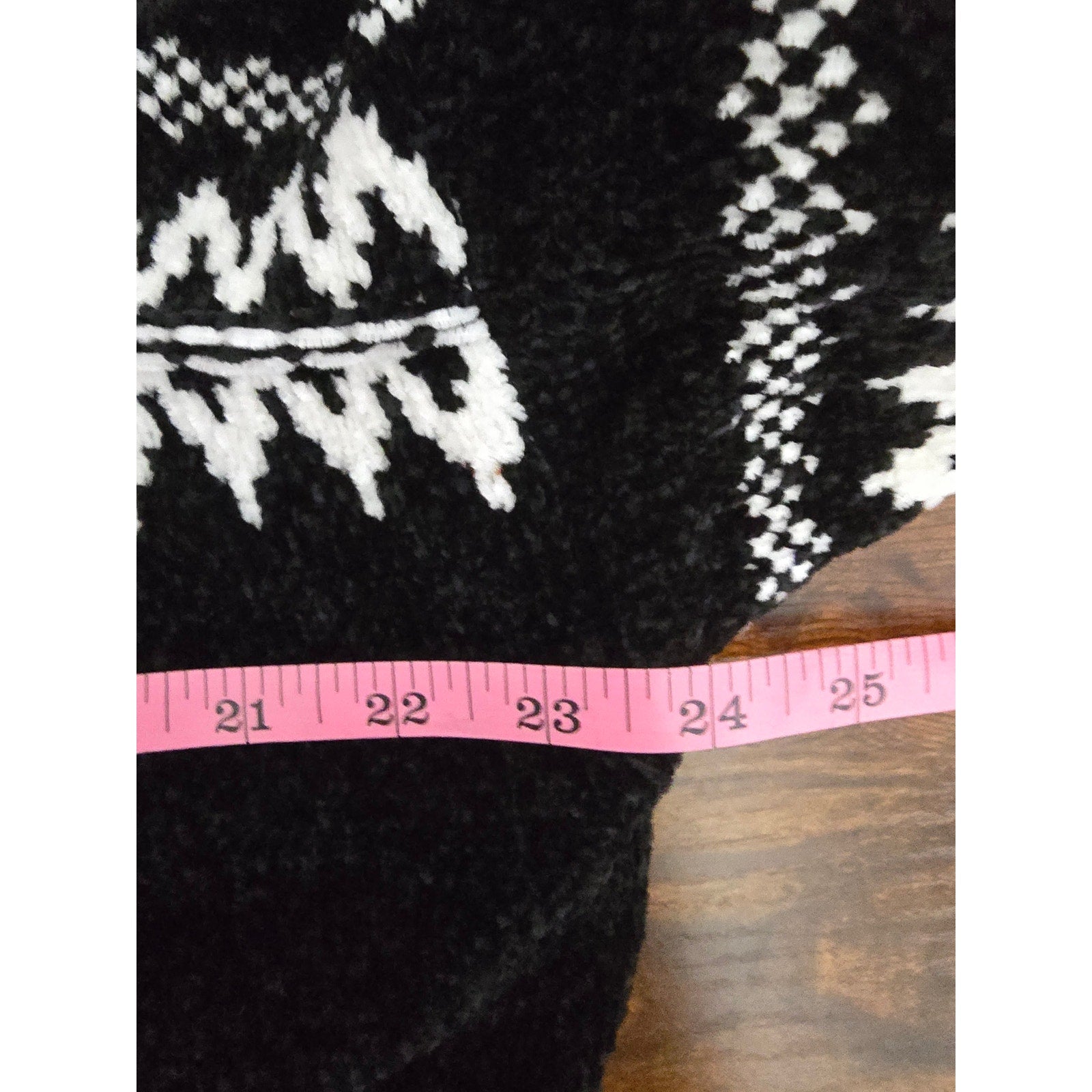 Christian Siriano New York Women's Black Chenille Fair Isle Mock Neck Sweater