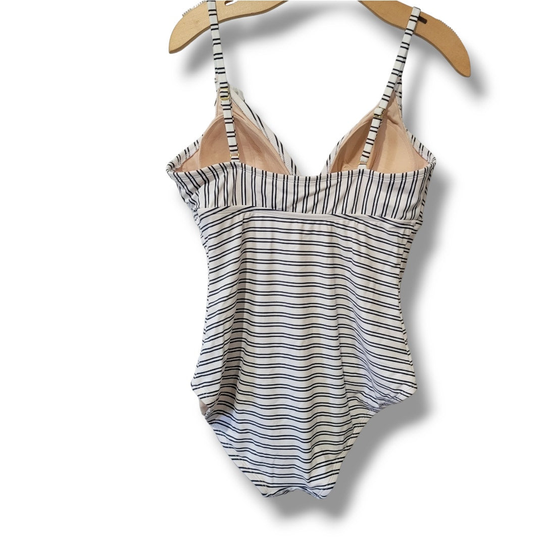 Kona Sol Women’s Striped One-Piece Swimsuit – Size Large (NWOT)